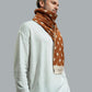 Alpaca Scarf Bricks Design Terracotta/Gray