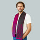 Alpaca Unisex Scarf Mountain Fuchsia/Charcoal