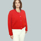 Alpaca  Cardigan Classy Jersey Roll Up Neckline