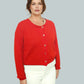 Alpaca  Cardigan Classy Jersey Roll Up Neckline