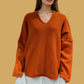 Alpaca Mohair Pullover Orange