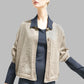 Light Knit Alpaca  Cardigan Short Sleeve Natural Beige