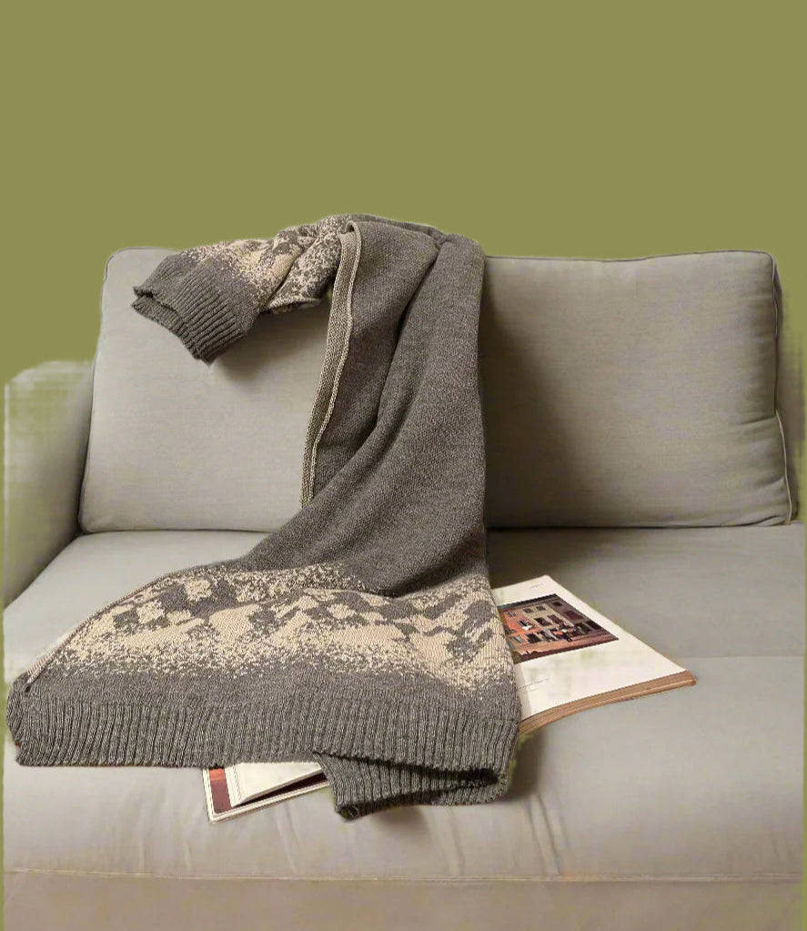 Australian Alpaca Blanket Natural Gray-Pearl