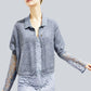 Light Knit Alpaca  Cardigan Short Sleeve