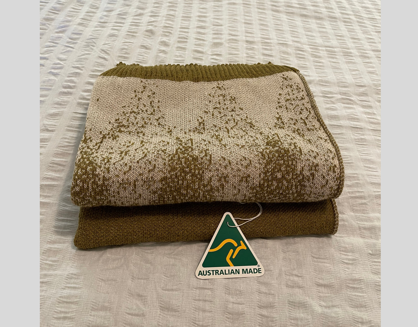 Australian Alpaca Blanket Blue Mountains Mustard