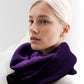 Alpaca Scarf Bi-color Black-Lilac