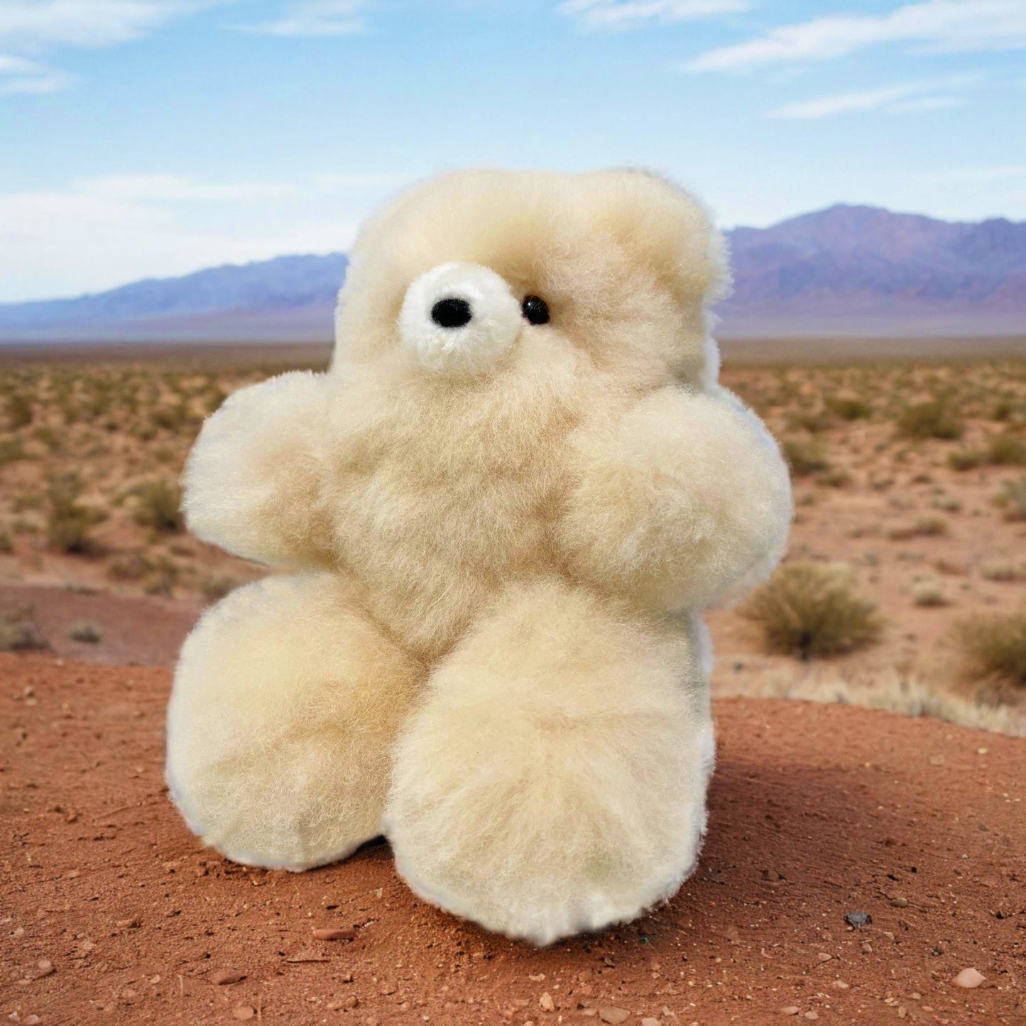 Hypoallergenic Natural Beige Super Fluffy Handmade Teddy Bear Plush Toy