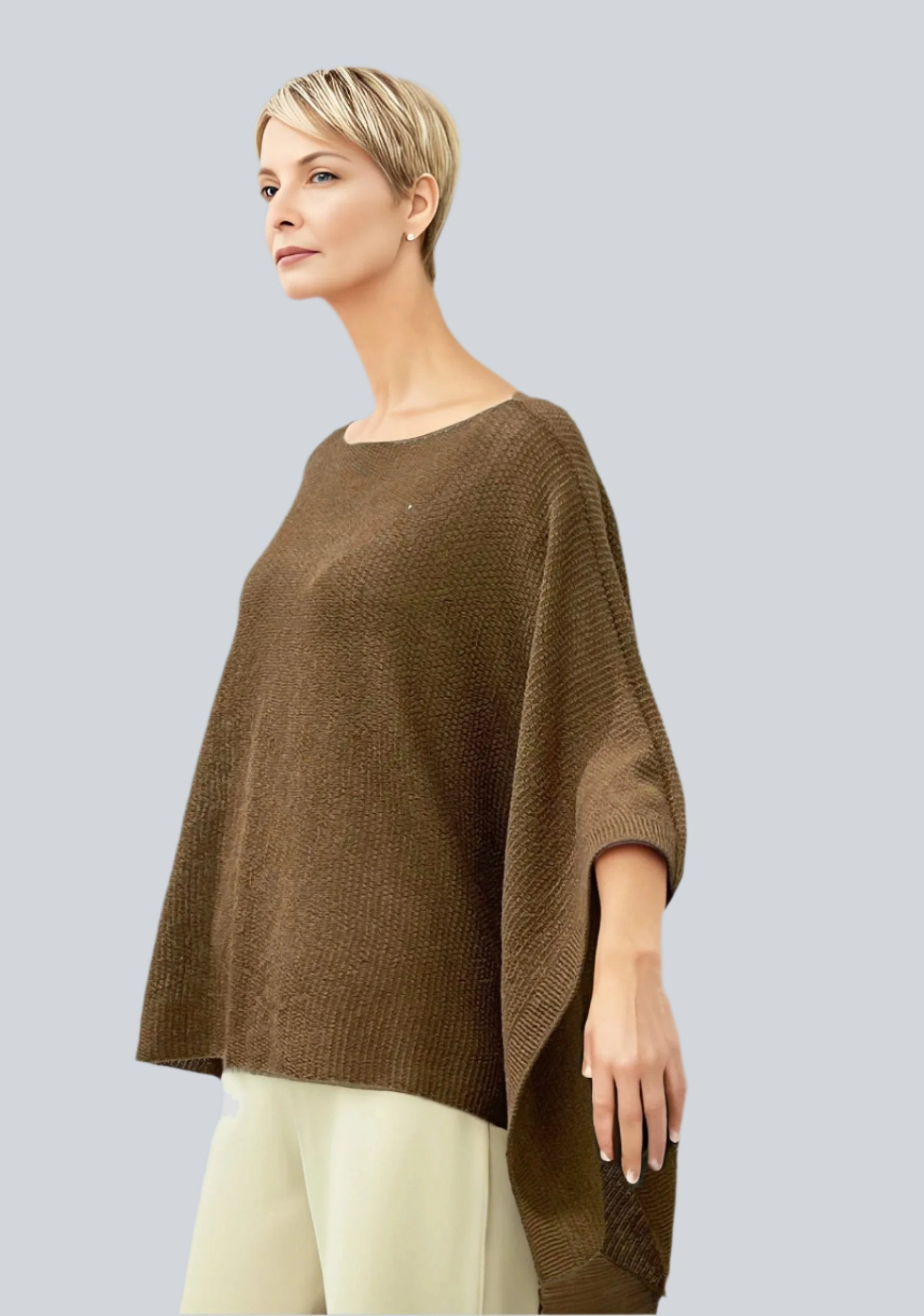 Alpaca Light Knit Poncho Rice Grain Natural Camel Alpaca Shop Australia