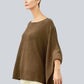 Alpaca Light Knit Poncho Rice Grain Natural Camel