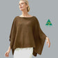 Alpaca Light Knit Poncho Rice Grain Natural Camel