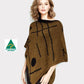 Alpaca Symmetrical and Reversible Poncho Olive Green