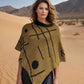 Alpaca Symmetrical and Reversible Poncho Olive Green