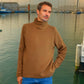 Alpaca Tall Neck Mohair Extra Soft Sweater Men, Camel