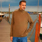 Alpaca Tall Neck Mohair Extra Soft Sweater Men, Camel