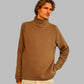 Alpaca Tall Neck Mohair Extra Soft Sweater Men, Camel