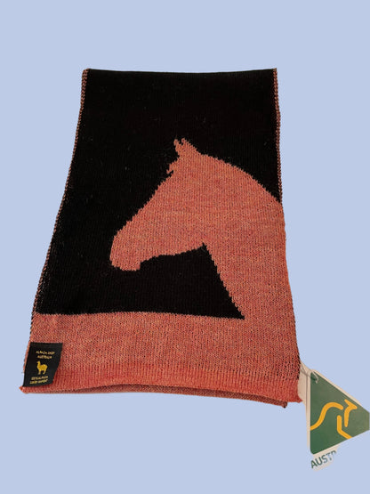 Unisex Alpaca Scarf Brumby Horse Design