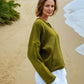 Alpaca Mohair Pullover Kelly Green