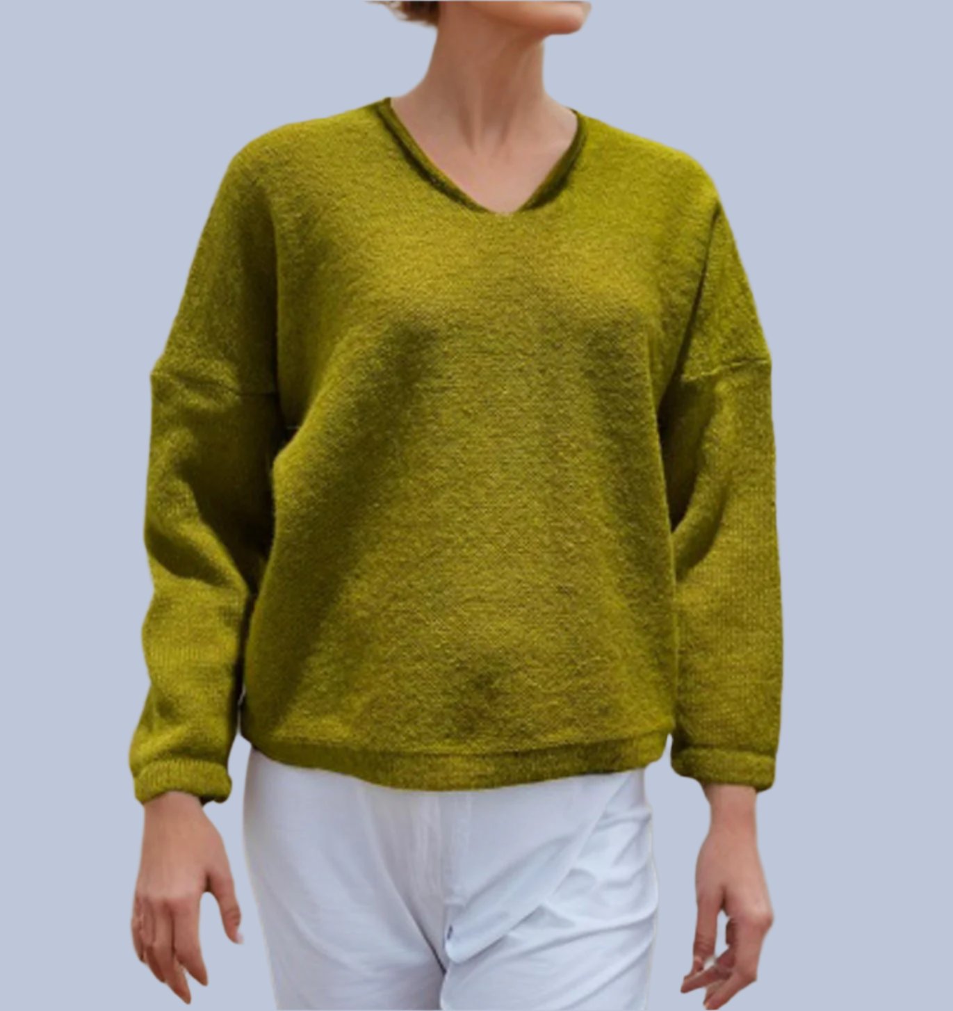 Alpaca Mohair Pullover Kelly Green