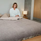 Alpaca Full KING Standard Blanket Reversible Light Gray/Pearl