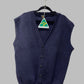 Alpaca Vest for Men Jacquard Pattern in Blue