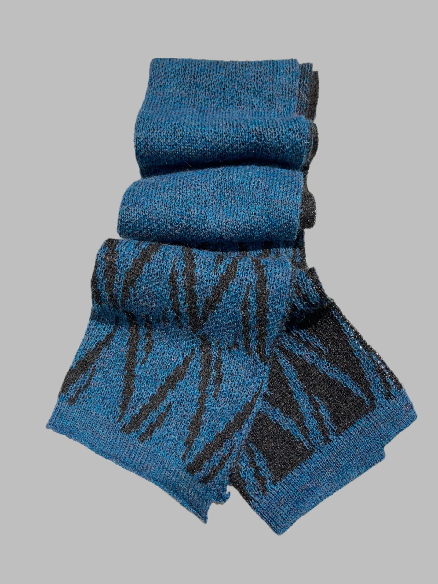 Alpaca Scarf Blue Mountain Blue Diesel/Charcoal