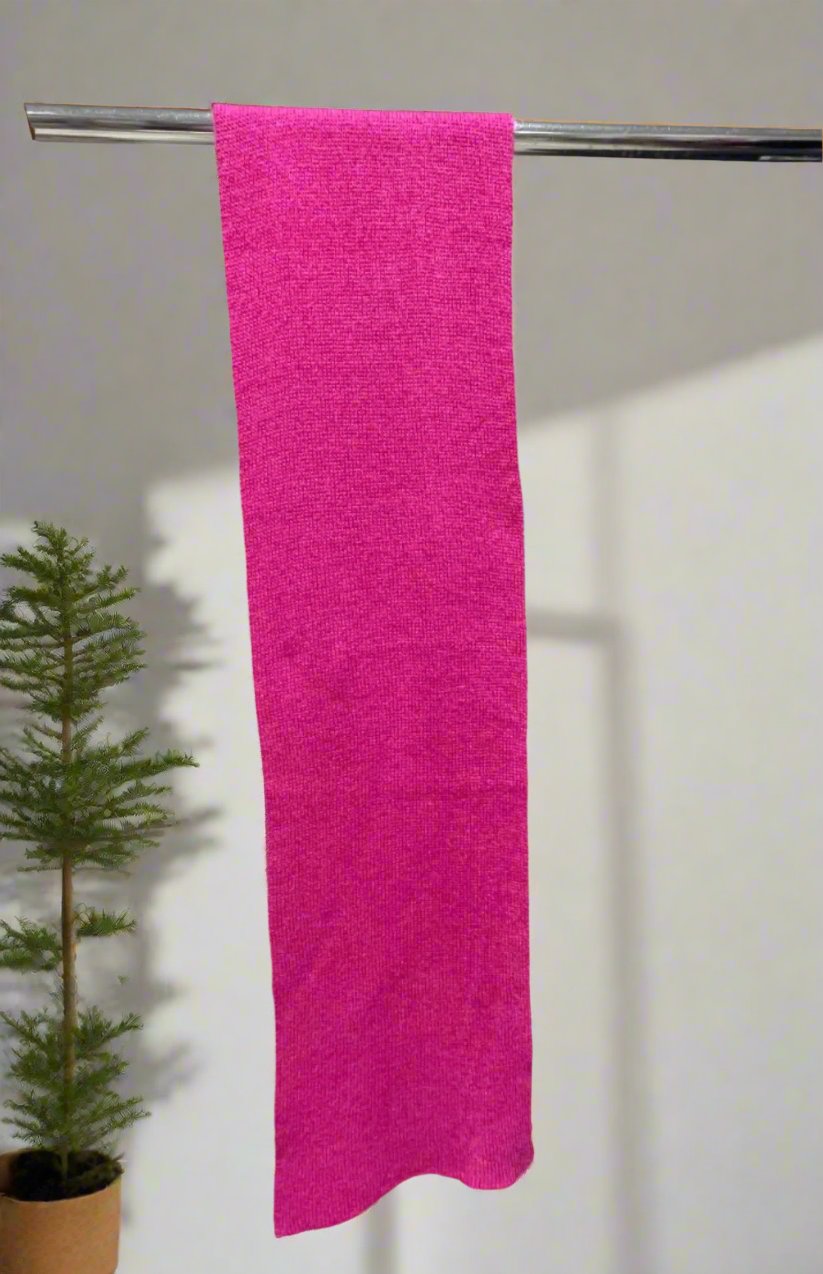 Extra Smooth Alpaca Mohair Scarf, Fuchsia