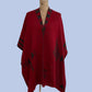 Alpaca Poncho Ruana Guiza Red