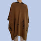 Alpaca Poncho Ruana Guiza Beige