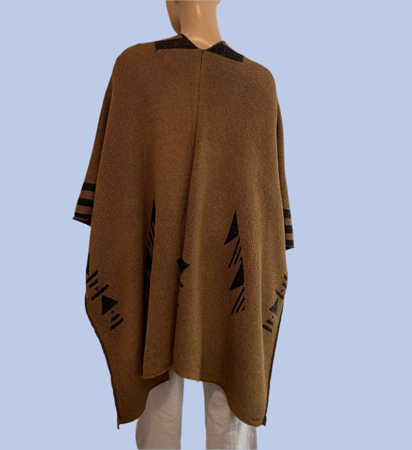 Alpaca Poncho Ruana Guiza Beige