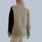 Alpaca High Neck Bi-color design Jacquard White/Charcoal