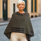 Alpaca Asymmetrical Poncho Natural Gray