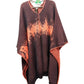 Australian Alpaca Thick Poncho, Disruption V-Neck Charcoal