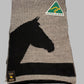 Unisex Alpaca Scarf Brumby Horse Design Gray