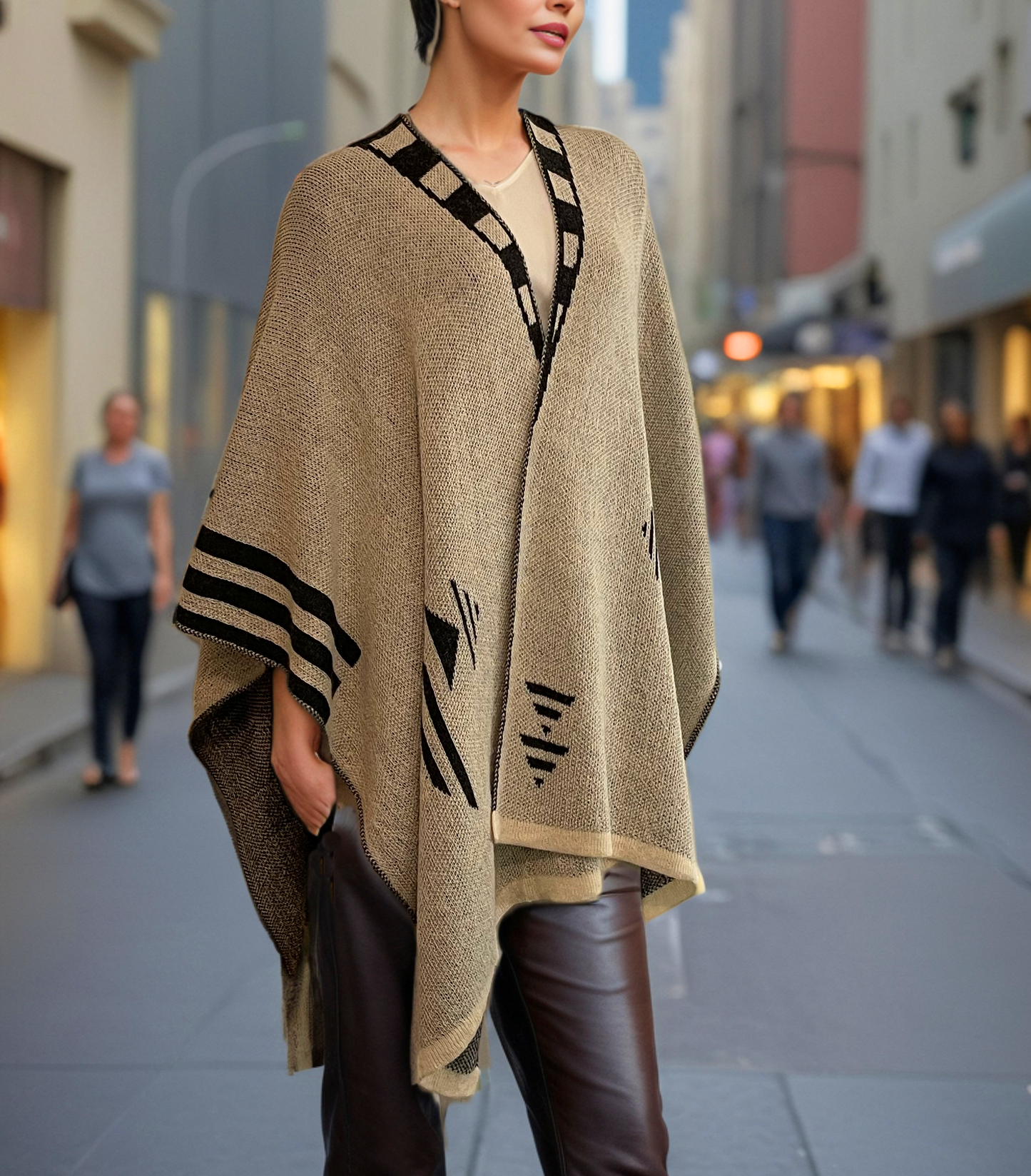 Alpaca Poncho Ruana Guiza