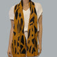 Alpaca Unisex Scarf Lake Stones Design Mustard