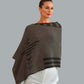 Alpaca Asymmetrical Poncho Natural Gray