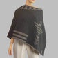 Alpaca Asymmetrical Poncho Charcoal