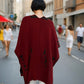 Alpaca Poncho Ruana Guiza Red