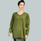 Alpaca Mohair Pullover Sweater Plus Size Green