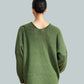 Alpaca Mohair Pullover Sweater Plus Size Green