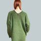 Alpaca Mohair Pullover Sweater Plus Size Green