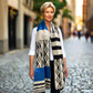 Alpaca Unisex Scarf Aboriginal Design Blue