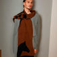 Unisex Alpaca Scarf Brumby Horse Design Terracotta