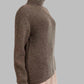 Alpaca Women’s High Neck Jacquard Knit Natural Gray