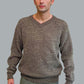 Alpaca Classic Jacquard Sweater Men V-Neck