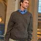 Alpaca Classic Jacquard Sweater Men V-Neck