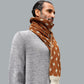 Alpaca Scarf Bricks Design Terracotta/Gray