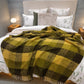Luxury Alpaca Mohair Extra Soft Throw Blanket  Green Tones
