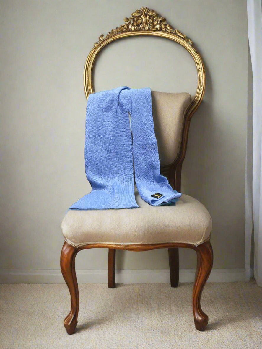 Extra Smooth Alpaca Mohair Scarf, Sky Blue