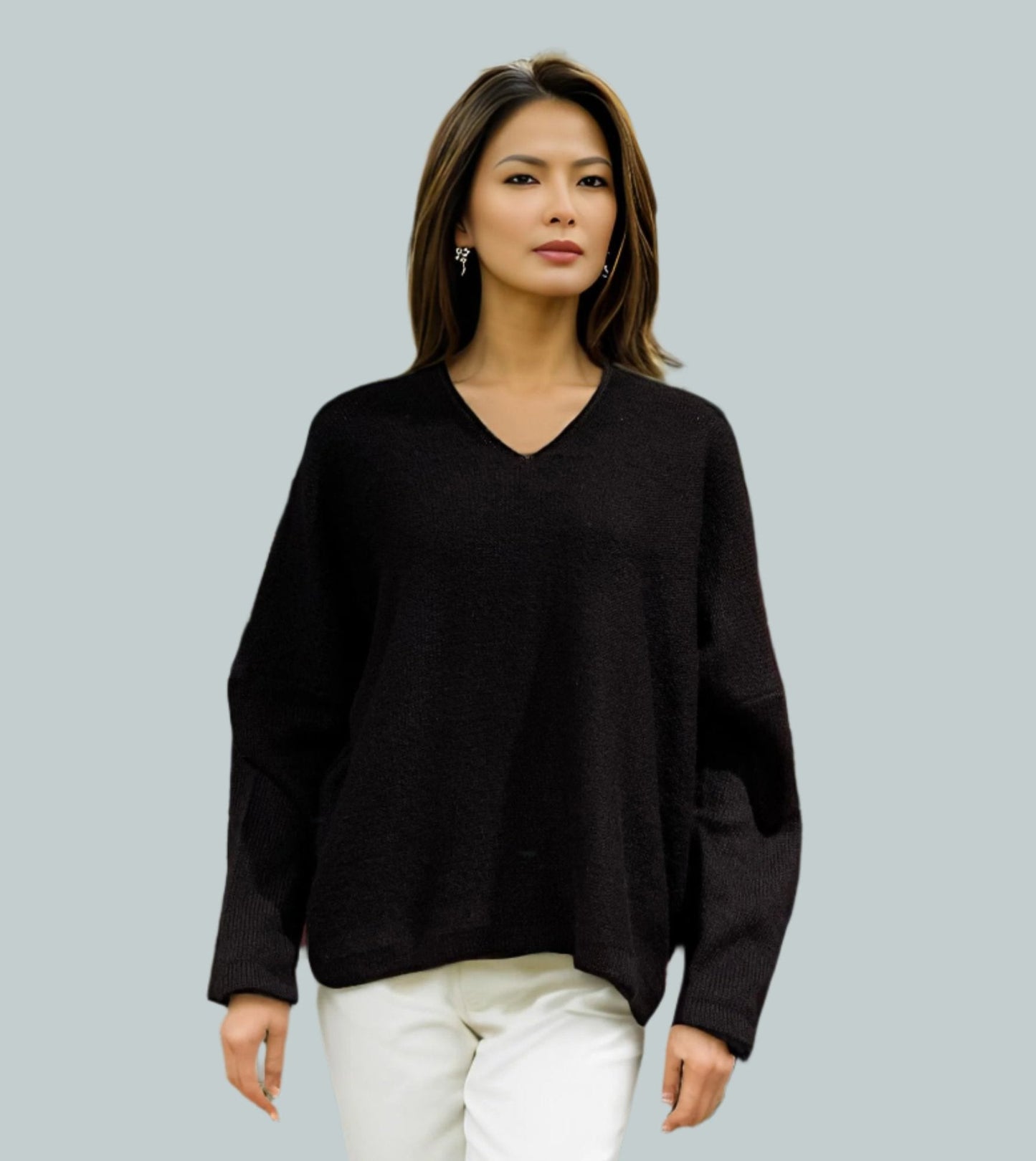 Alpaca Mohair Pullover Black